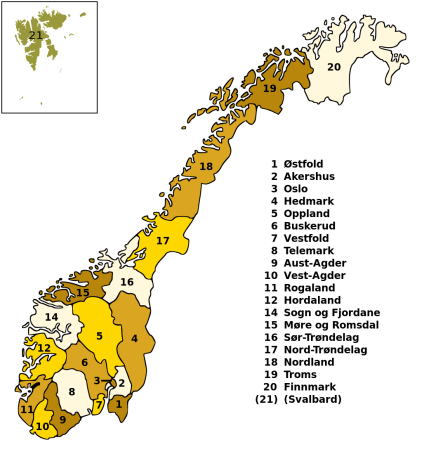 image - counties of Norway